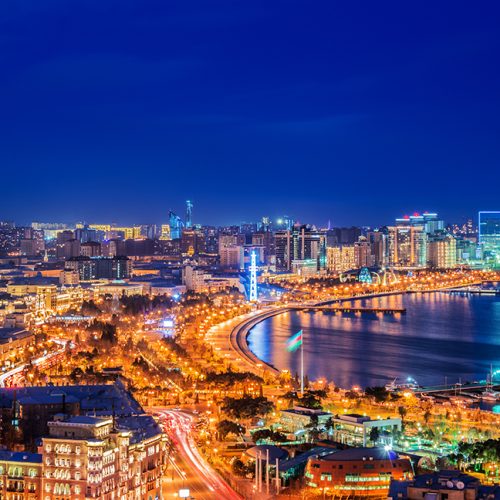 Night view of Baku, Azerbaijan